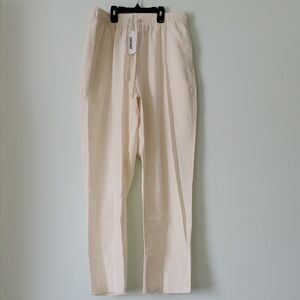 Men's Tan Casual Elastic-Waist Drawstring Pants